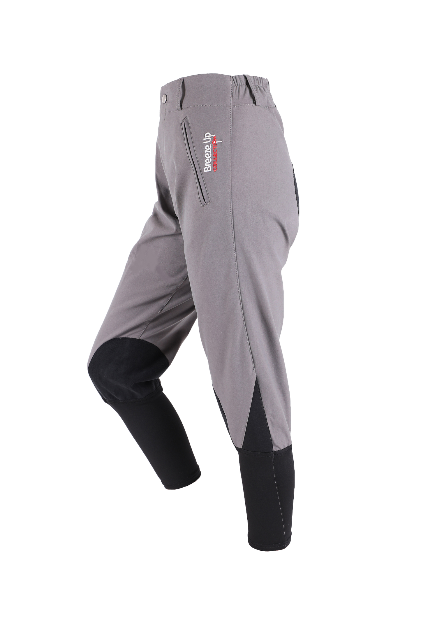 BREEZE UP 3/4 LENGTH EXERCISE BREECHES CHARCOAL GREY/BLACK