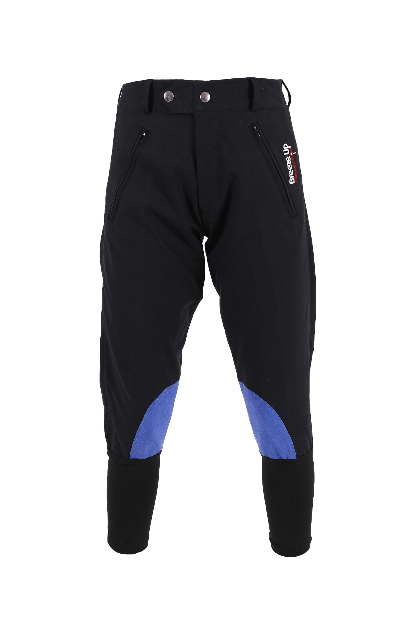 BREEZE UP 3/4 LENGTH EXERCISE BREECHES BLACK/ROYAL BLUE