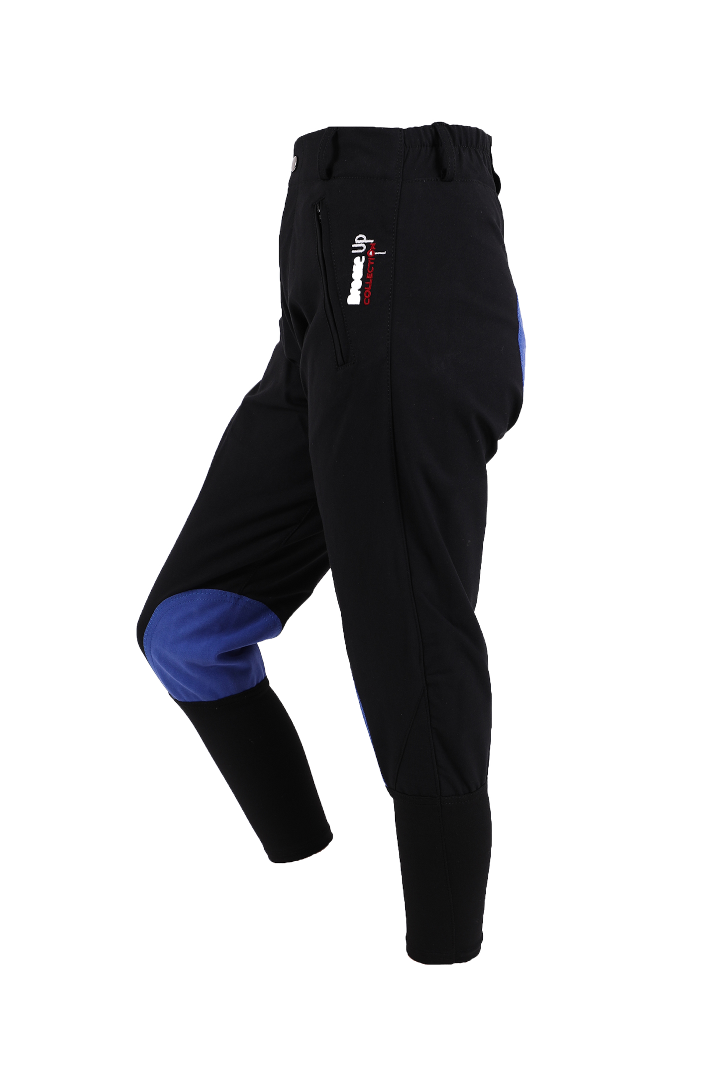 BREEZE UP 3/4 LENGTH EXERCISE BREECHES BLACK/ROYAL BLUE